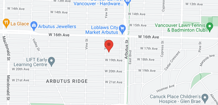 map of 2182 W 18TH AVENUE